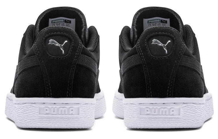 (WMNS) PUMA Suede Shimmer Black/Grey Low Board Shoes 369597-02 - Image 5