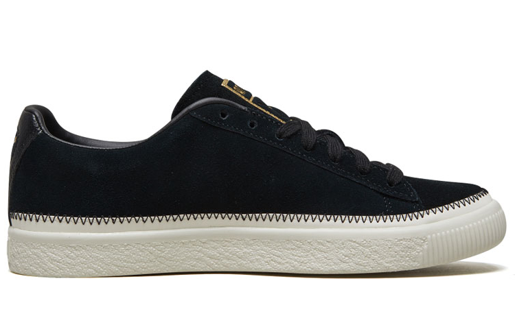 PUMA Suede Trim Retro Low Tops Casual Skateboarding Shoes Unisex Black 369639-01 - Image 2