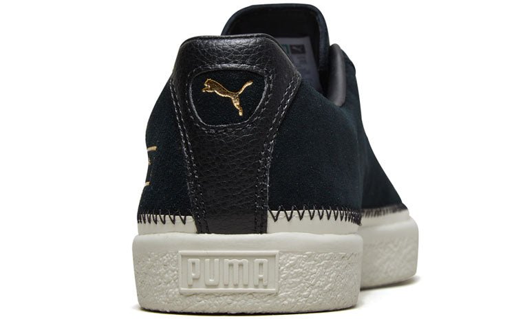 PUMA Suede Trim Retro Low Tops Casual Skateboarding Shoes Unisex Black 369639-01 - Image 4