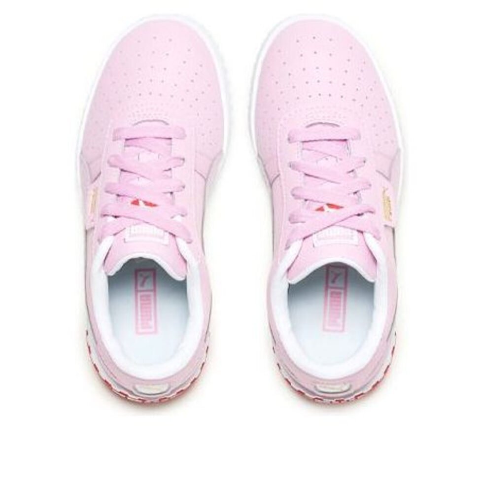 (GS) PUMA Cali Lace Up 'Pink White' 369698-01 - Image 3