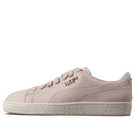 (WMNS) PUMA Basket Premium Logo 'Silver Peony Puma Team Gold' 369952-01