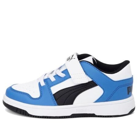 (PS) PUMA Rebound Layup Lo Sl Sports Running Shoes White/Blue/Black 370492-06