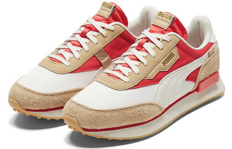 PUMA Future Rider Game On 'White Pebble Red' 371320-02 - Image 3