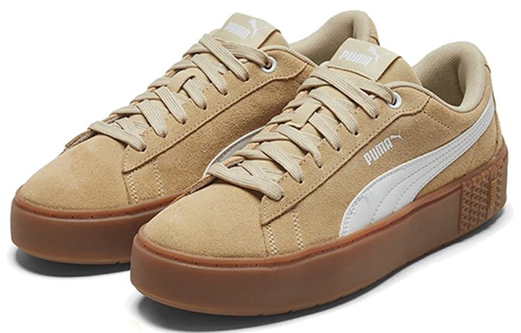 (WMNS) PUMA Smash Platform V2 Suede 'Pale Khaki' 373037-03 - Image 3