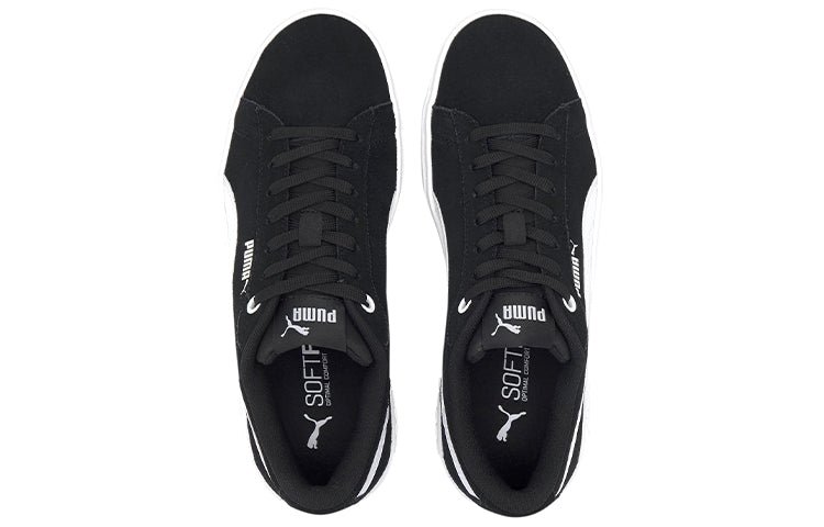 (WMNS) PUMA Smash Platform V2 Suede 'Black White' 373037-04 - Image 4
