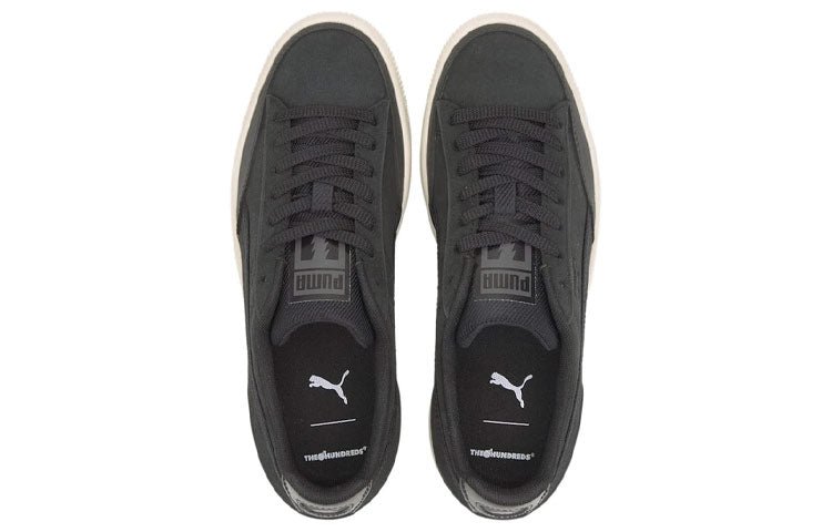 PUMA Unisex Clyde The Hundres Sneakers Black/White 373725-01 - Image 3
