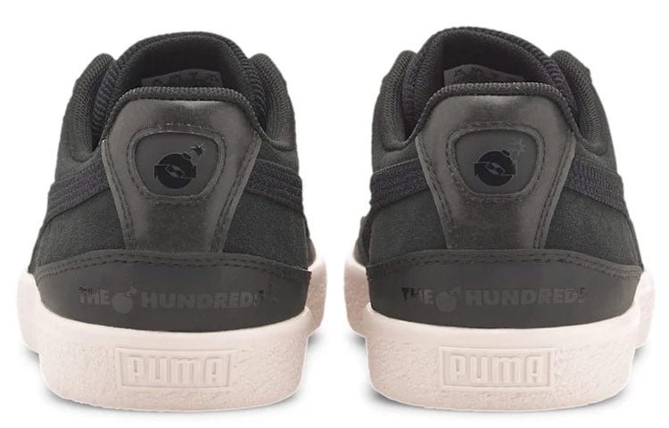 PUMA Unisex Clyde The Hundres Sneakers Black/White 373725-01 - Image 4