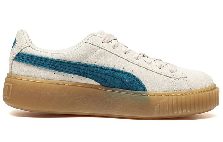 (WMNS) PUMA Suede Platform Core Grey/Blue/Gum 373934-02 - Image 2