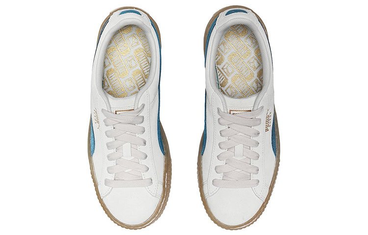 (WMNS) PUMA Suede Platform Core Grey/Blue/Gum 373934-02 - Image 4