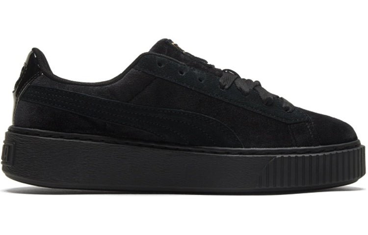 (WMNS) PUMA Platform Velvet 'Black Gold' 373935-01 - Image 2