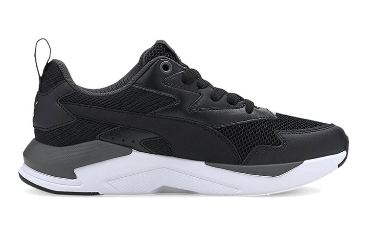 (GS) PUMA X-ray Lite Jr Low Top Running Shoes Black/Grey/White 374393-01 - Image 2