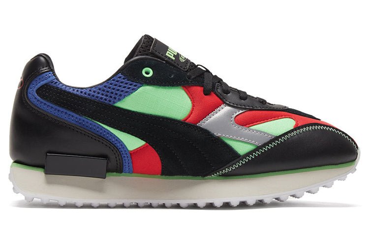 PUMA FUTURE RIDER KING TRAINERS 'Black Green Red' 374459-01 - Image 2