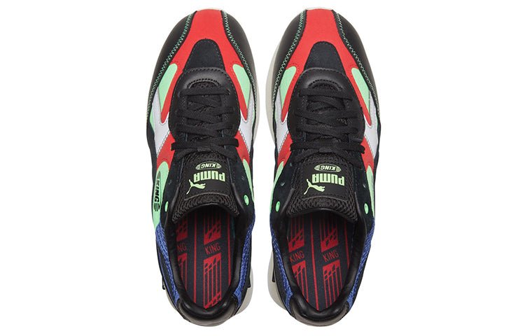 PUMA FUTURE RIDER KING TRAINERS 'Black Green Red' 374459-01 - Image 4