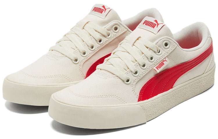PUMA C-skate Vulc Sneakers Beige/Red 374901-04 - Image 3