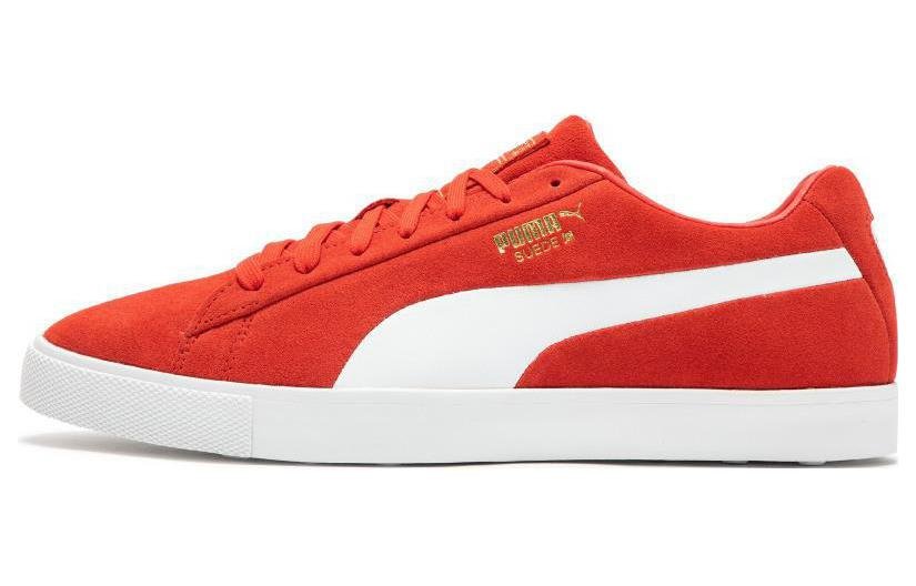 PUMA Fusion Suede For All Time LE Golf Shoes 'Red White' 379823-01 - Image 2