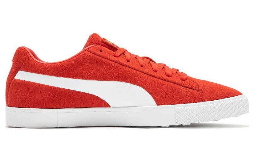 PUMA Fusion Suede For All Time LE Golf Shoes 'Red White' 379823-01 - Image 3