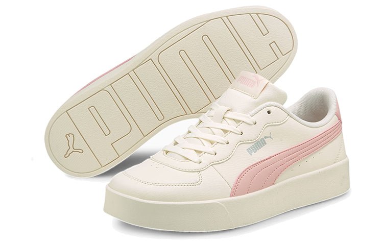 (WMNS) PUMA Skye Clean Casual Board Shoes White/Pink 380147-05 - Image 5