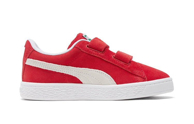 PUMA Suede Classic Xxi (Middle Kids) Casual Shoes White/Red 380563-02 - Image 2