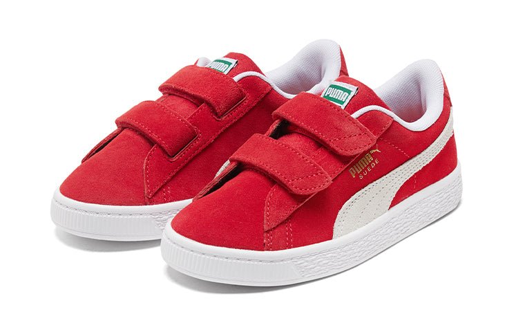 PUMA Suede Classic Xxi (Middle Kids) Casual Shoes White/Red 380563-02 - Image 3