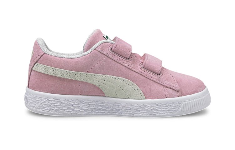 (PS) PUMA Suede Classic Xxi Casual Board Shoes White/Pink 380563-05 - Image 2