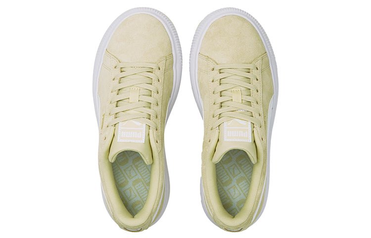 (WMNS) PUMA Suede Mayu Thick Sole Minimalistic Casual Skateboarding Shoes Khaki 380686-12 - Image 3