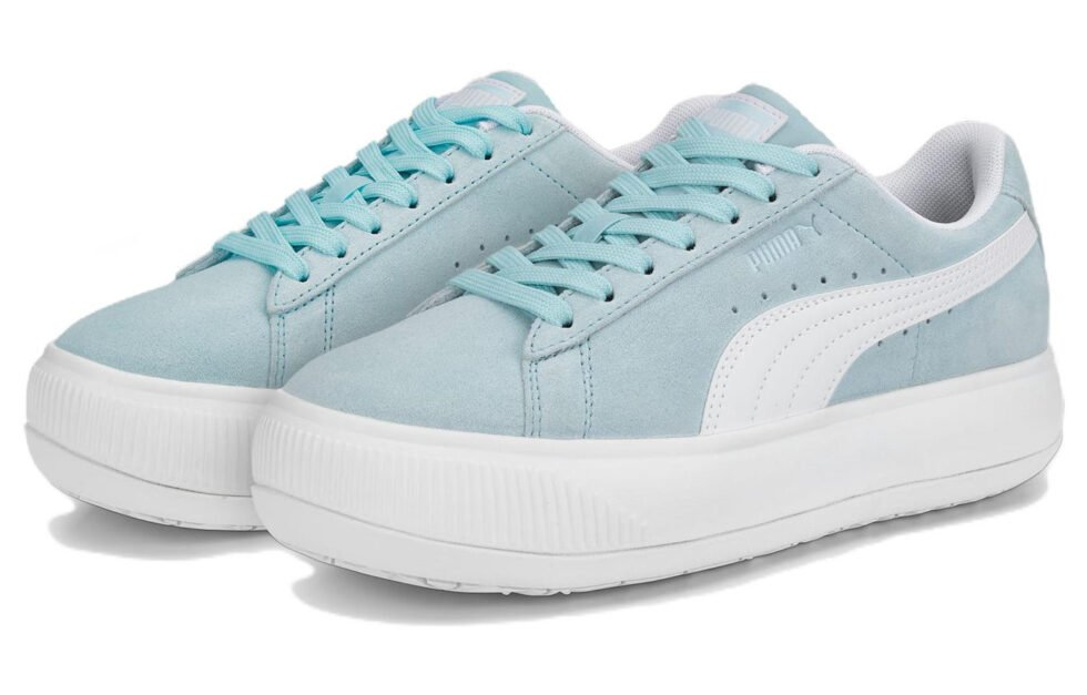 (WMNS) PUMA Suede Mayu Trainers 'Light Blue' 380686-18 - Image 3
