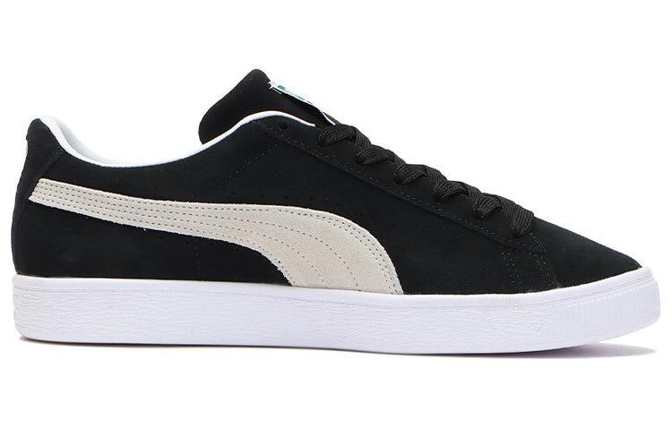 PUMA Suede Casual Skateboarding Shoes Unisex Black White 380706-01 - Image 2