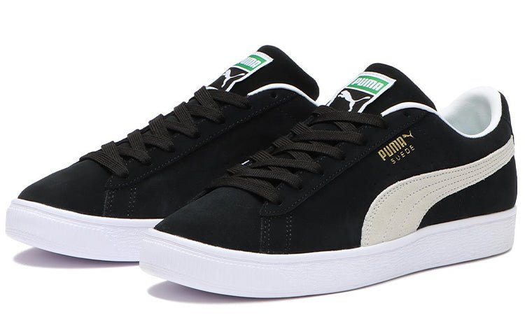 PUMA Suede Casual Skateboarding Shoes Unisex Black White 380706-01 - Image 3