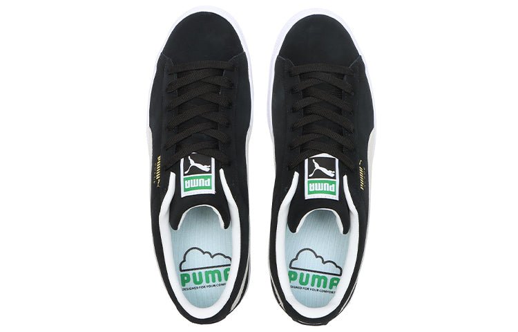 PUMA Suede Casual Skateboarding Shoes Unisex Black White 380706-01 - Image 4