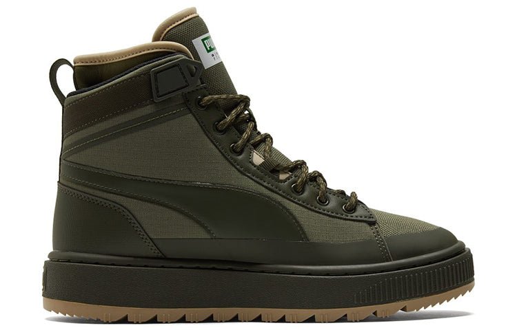 PUMA Unisex Suede Mid WTR Sneakers Green 380708-03 - Image 2