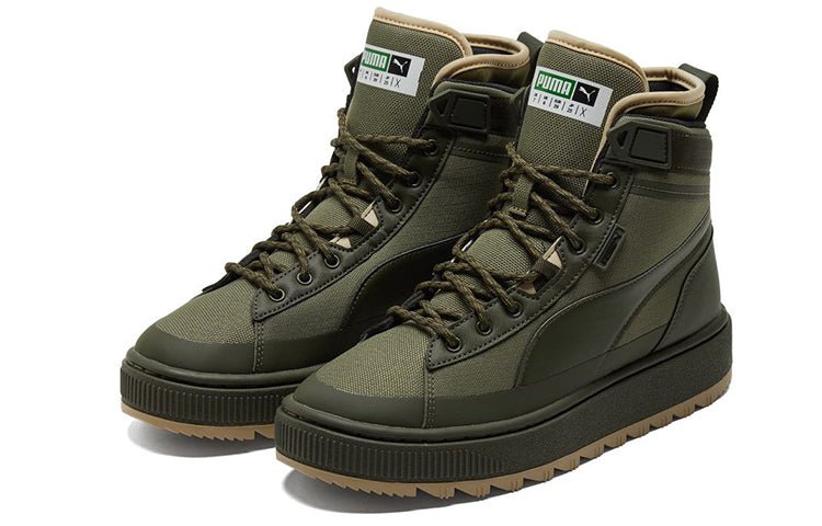 PUMA Unisex Suede Mid WTR Sneakers Green 380708-03 - Image 3
