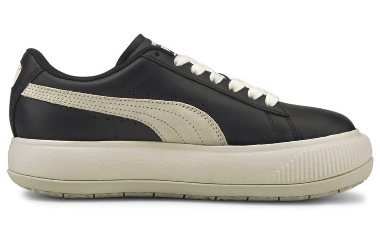(WMNS) PUMA Suede Mayu BlackCasual Sneakers White 381042-02 - Image 2