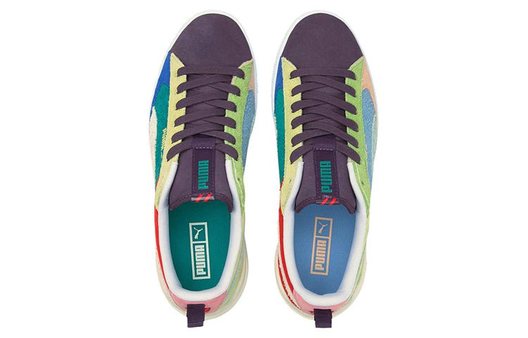 PUMA Suede Bloc Wtformstrip Leisure Board Shoes Purple/Blue/Green 381184-01 - Image 3