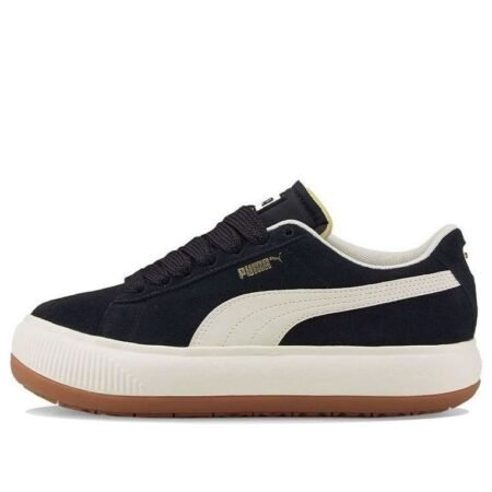 (WMNS) PUMA Suede Mayu Up Sneakers Black/White 381650-05