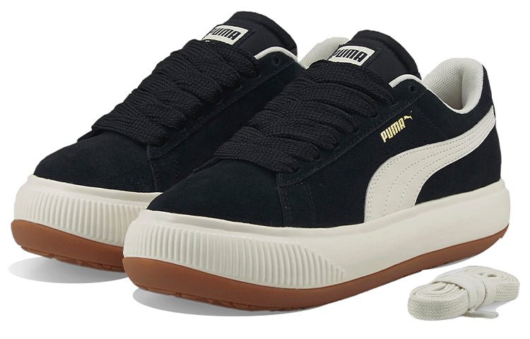 (WMNS) PUMA Suede Mayu Up Sneakers Black/White 381650-05 - Image 3