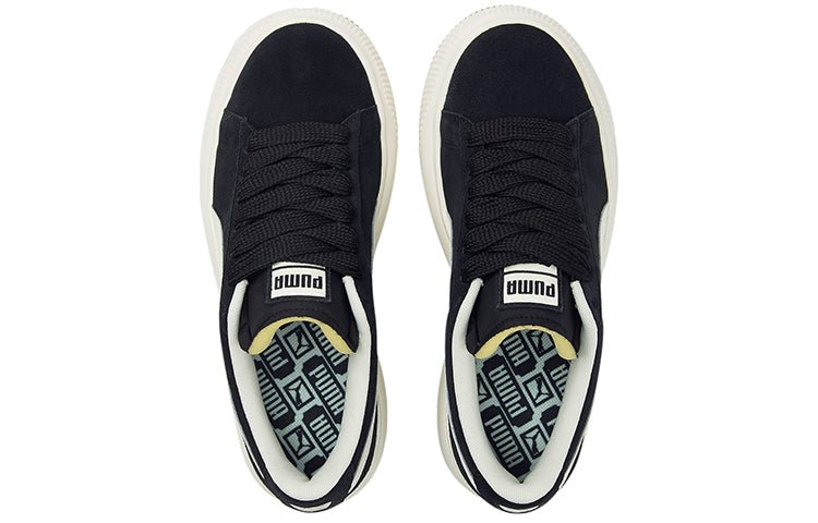(WMNS) PUMA Suede Mayu Up Sneakers Black/White 381650-05 - Image 4