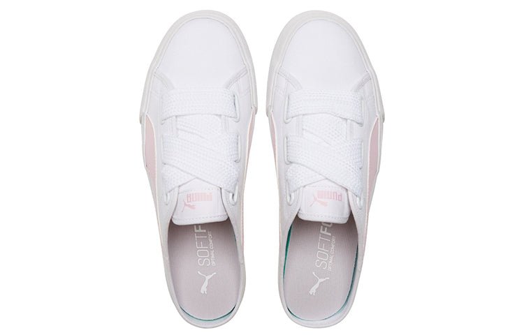 (WMNS) PUMA Bari Mule Ribbon Casual Skateboarding Shoes White Pink 382331-04 - Image 4