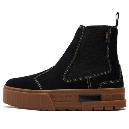 (WMNS) PUMA Mayze Chelsea Suede 'Black Gum' 382829-03