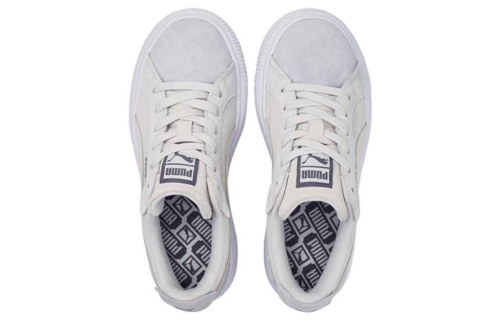 (WMNS) PUMA Suede Mayu Raw Low Tops Casual Skateboarding Shoes Gray 383114-03 - Image 3
