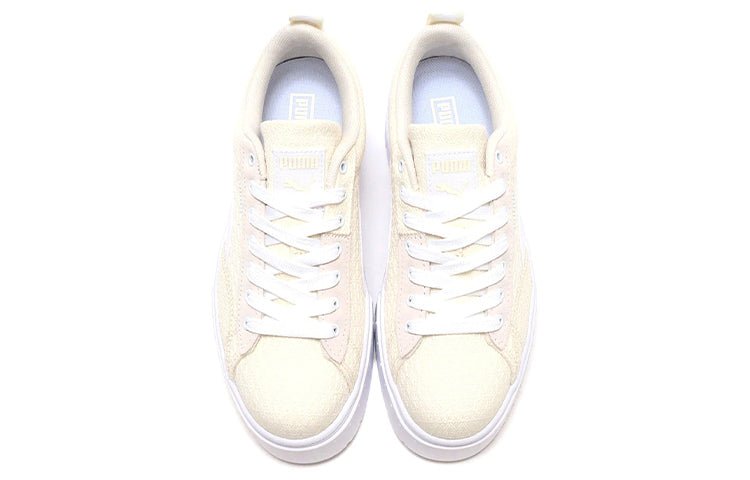 (WMNS) PUMA Mayze Patchwork Thick Sole Retro Casual Skateboarding Shoes White 383687-01 - Image 4