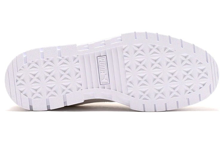 (WMNS) PUMA Mayze Patchwork Thick Sole Retro Casual Skateboarding Shoes White 383687-01 - Image 6