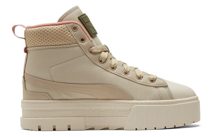 (WMNS) PUMA Mayze Mid Safari High-Top Sneakers Ivory 383688-01 - Image 2
