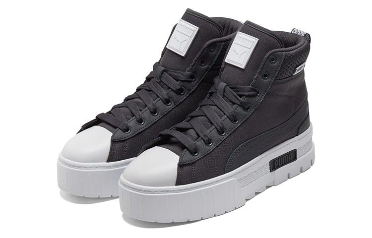 (WMNS) PUMA Mayze Mid Safari Casual Skateboarding Shoes Black 383688-02 - Image 3