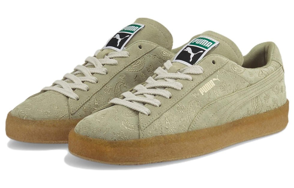 PUMA Suede Crepe Embroidery 'Green Brown' 383796-02 - Image 3