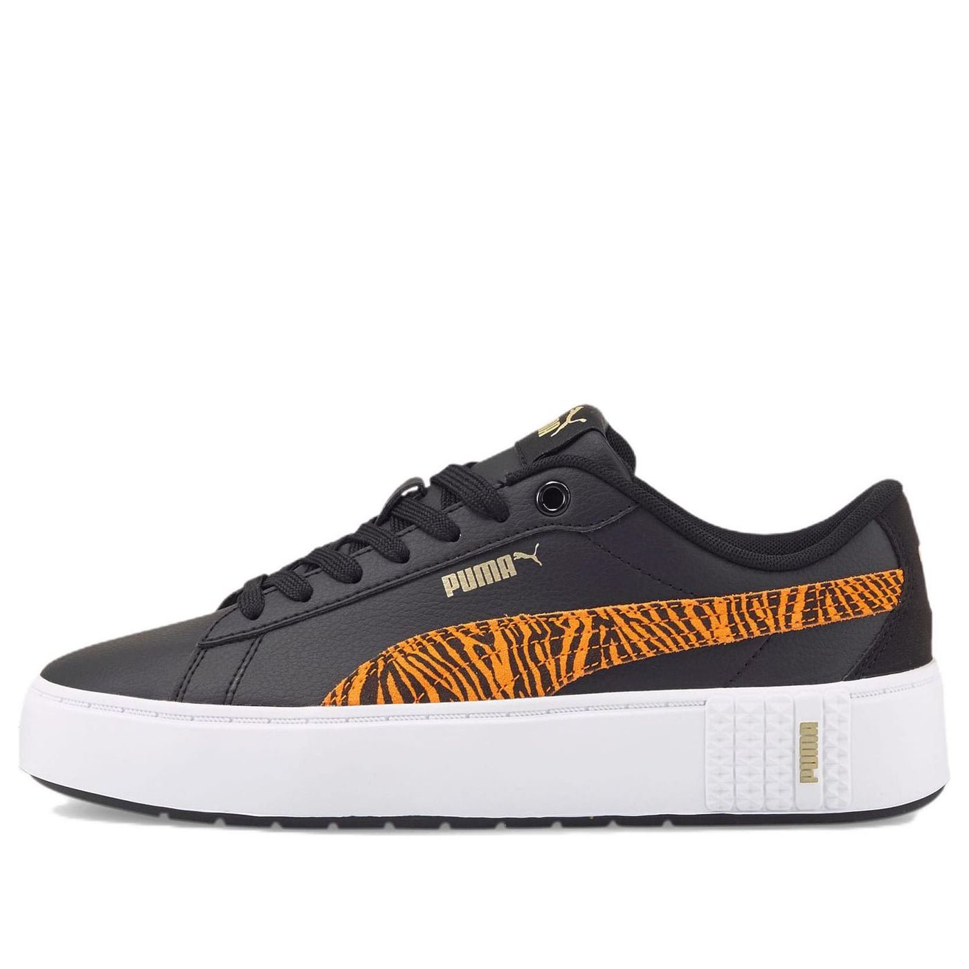(WMNS) PUMA Mash Platform 'Black White Orange' 383877-01
