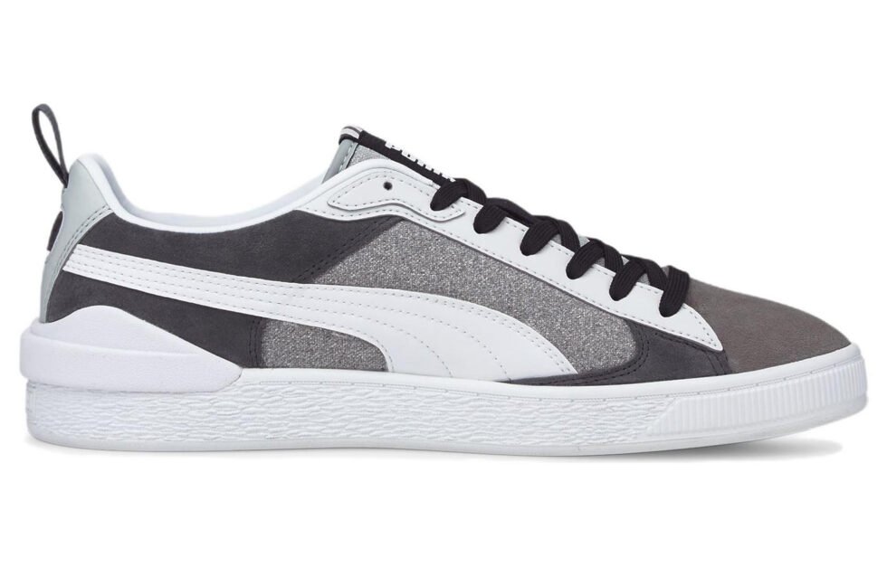 PUMA Suede Block Wt Foam Strip 2 'Black White Gray' 383895-01 - Image 2