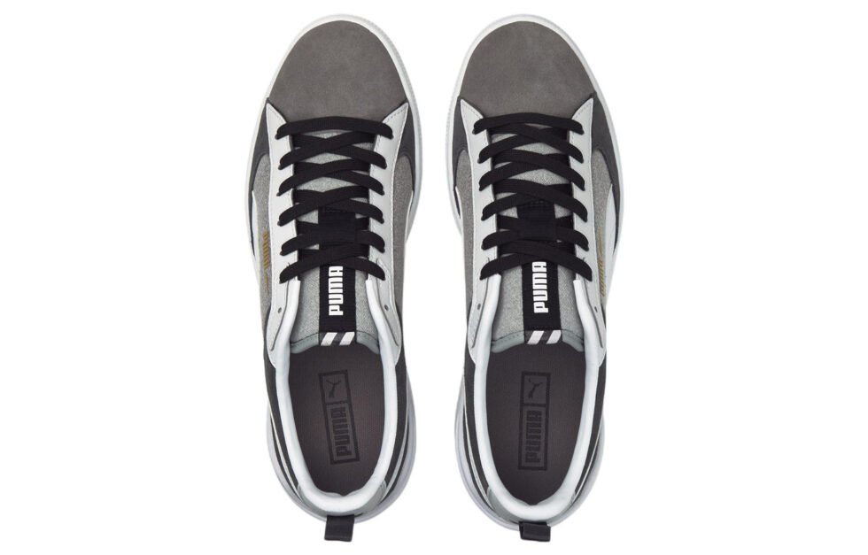 PUMA Suede Block Wt Foam Strip 2 'Black White Gray' 383895-01 - Image 3