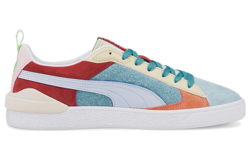 PUMA Suede Block Wt Foam Strip 2 'Blue Red White' 383895-02 - Image 2