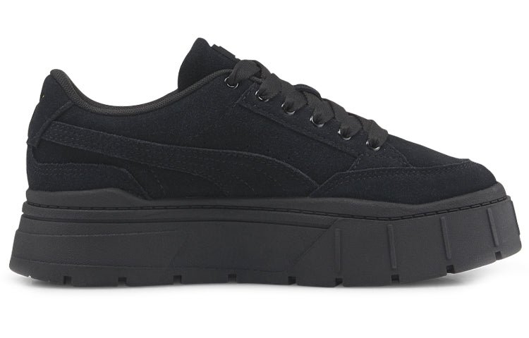 (WMNS) PUMA Mayze Stack Suede 'Black Gold' 383983-01 - Image 2