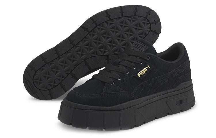 (WMNS) PUMA Mayze Stack Suede 'Black Gold' 383983-01 - Image 5